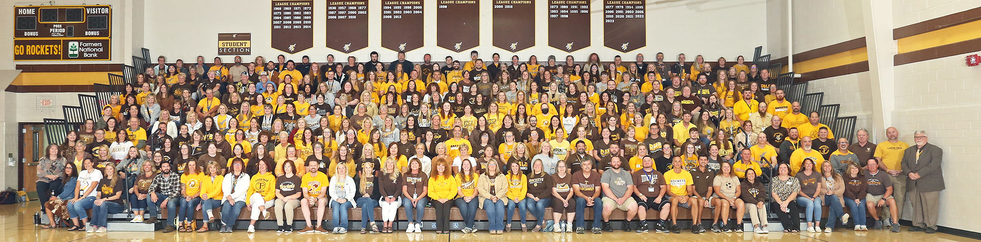 2023-23 Teachers on bleachers