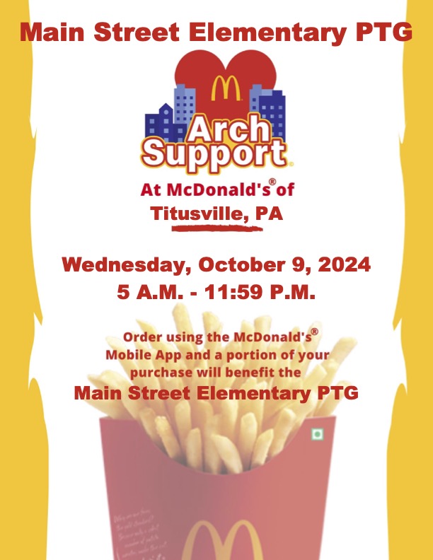 PTG Fundraiser flyer