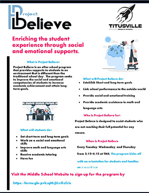 TMS Project Believe Flyer